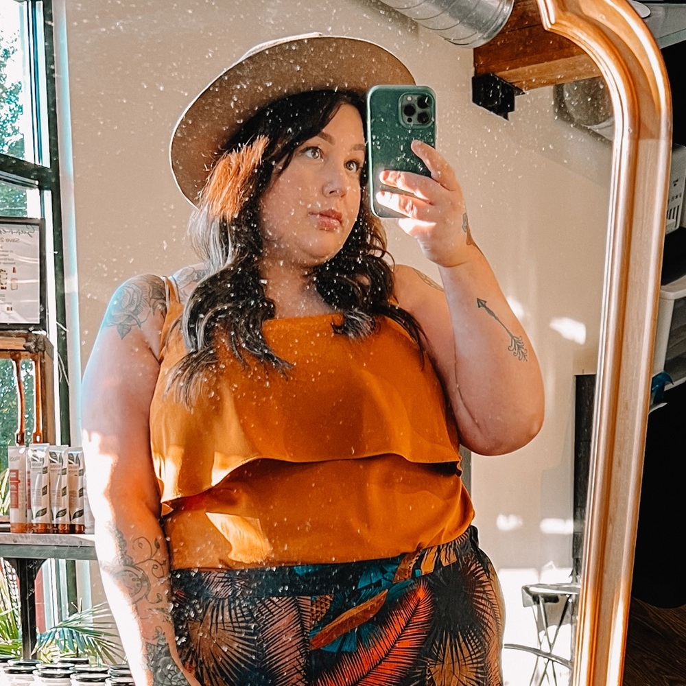 City Chic Rust Layered Top